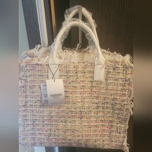 Marshalls Multicolor Tweed Tote Bag